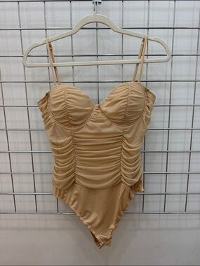 Ruched Nude women’s bodysuit